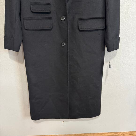 NWT Lauren Ralph Lauren Black Wool Maxi Coat Reefer Long Coat Size 8 $330 - Picture 5 of 12